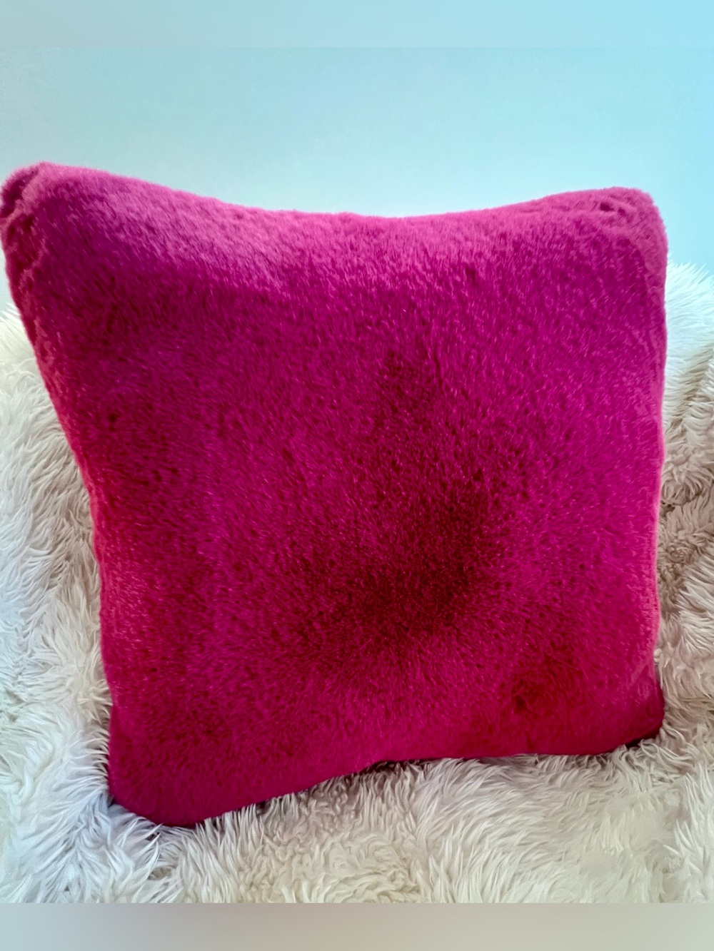Anthropologie Sophie Faux Fur Pillow